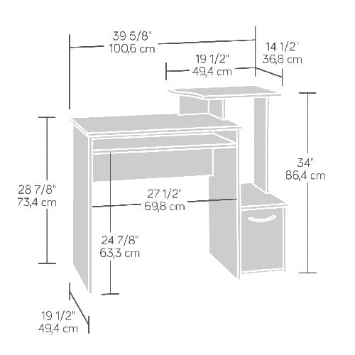 Sauder Beginnings Computer Desk - Cherry