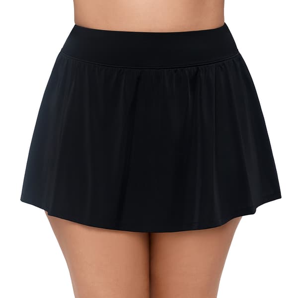 Plus Size TrimShaper Solid Swim Skort