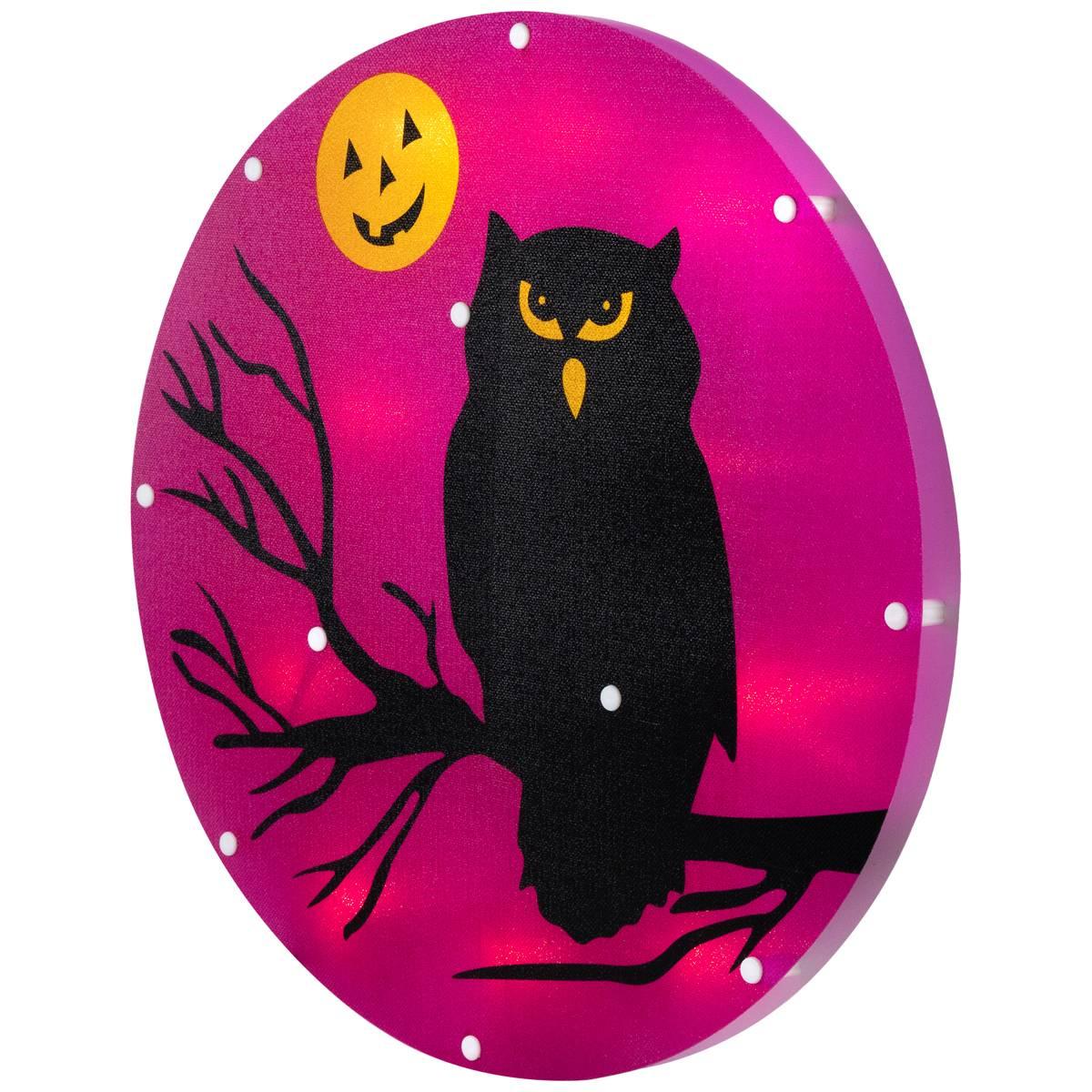 Northlight Seasonal 13.75in. Lighted Owl Halloween Silhouette