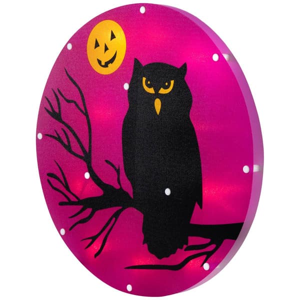 Northlight Seasonal 13.75in. Lighted Owl Halloween Silhouette