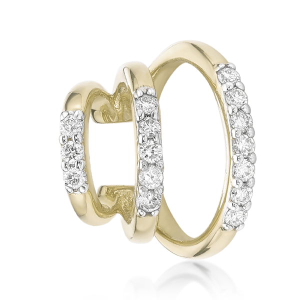 Brilliant Grown Gold-Plated 1/6ctw. Lab-Grown Diamond Ear Cuff