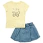 Girls (7-12) Aeropostale Foil Dots Butterfly Tee w/ Denim Skort - image 2