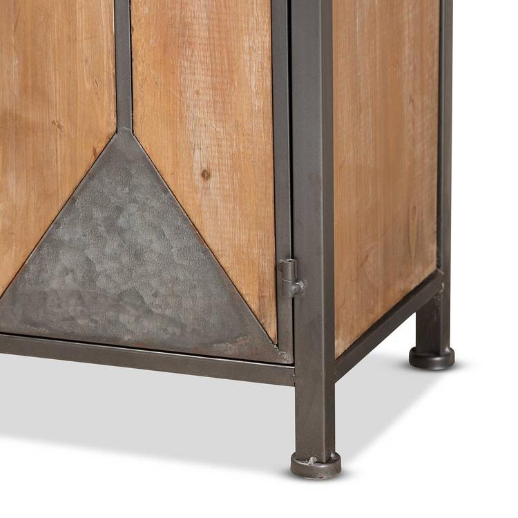 Baxton Studio Laurel Oak Brown Wood 3-Drawer Storage Cabinet