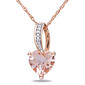 Gemstone Classics&#40;tm&#41; 10kt. Rose Gold Heart Necklace - image 1