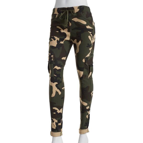 Juniors Gogo Jeans Camo High Rise Hyperstretch Cargo Jogger Pants - image 