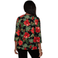 Womens Alfred Dunner Classics 3/4 Sleeve Poinsettia Blouse - image 2