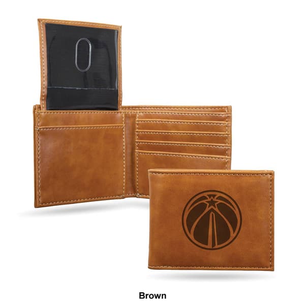 Mens NBA Washington Wizards Faux Leather Bifold Wallet