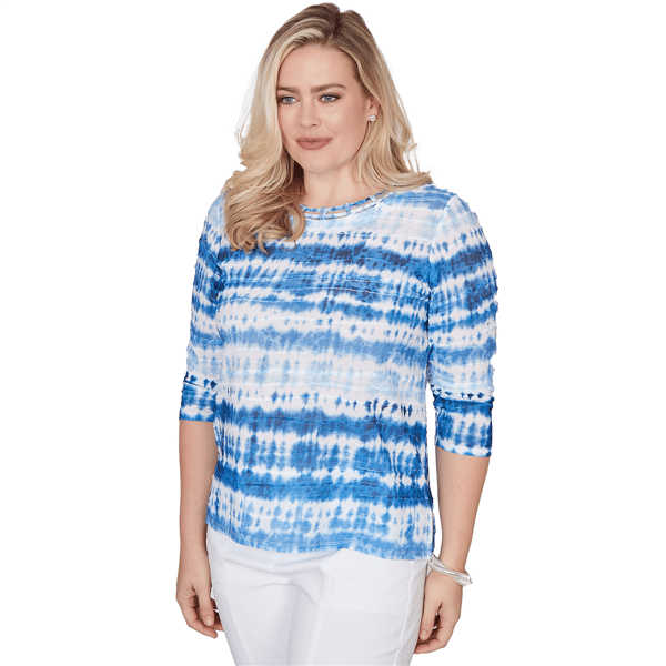 Petite Alfred Dunner The Royal Treatment Tie Dye Blouse