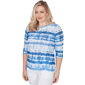 Petite Alfred Dunner The Royal Treatment Tie Dye Blouse - image 3