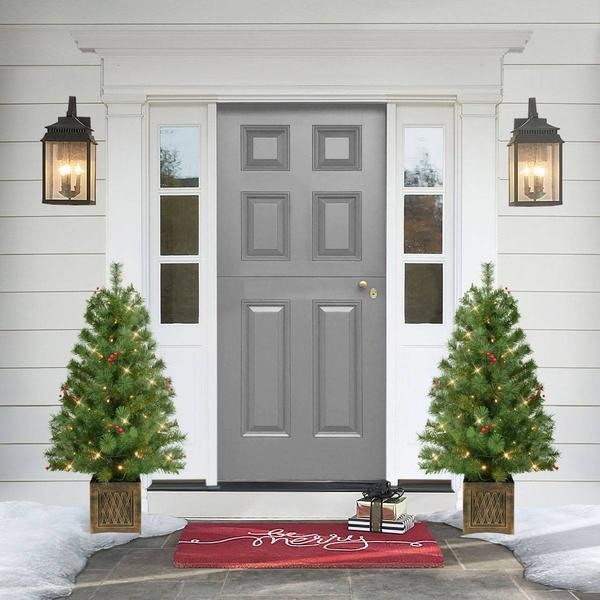Puleo International 2pc. Pre-Lit Adorned Christmas Trees