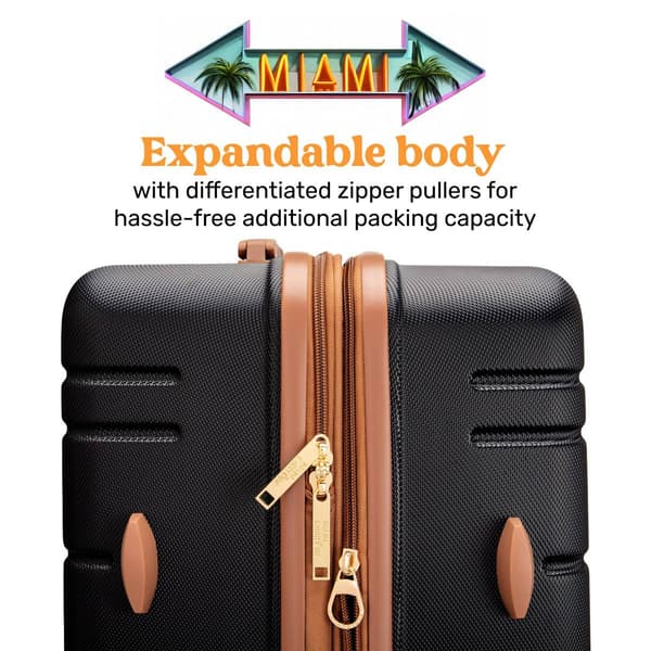 Miami CarryOn Brickell 3pc. Expandable Retro Spinner Luggage Set