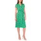Petite MSK Short Sleeve Floral Chiffon Pintuck A-Line Dress - image 1