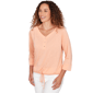 Womens Hearts of Palm All Sun and Games Tie Hem Henley Blouse - image 3