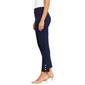Womens Zac & Rachel Solid Stud Hem Slim Leg Pants - image 3