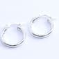 Kids Sterling Silver 15mm Snap Closure Hoop Earrings - image 1
