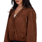 Womens Ruby Rd. English Countryside Faux Suede Bomber Jacket - image 5