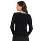 Womens Adrianna Papell Long Sleeve Pearl Collar Cardigan - image 3