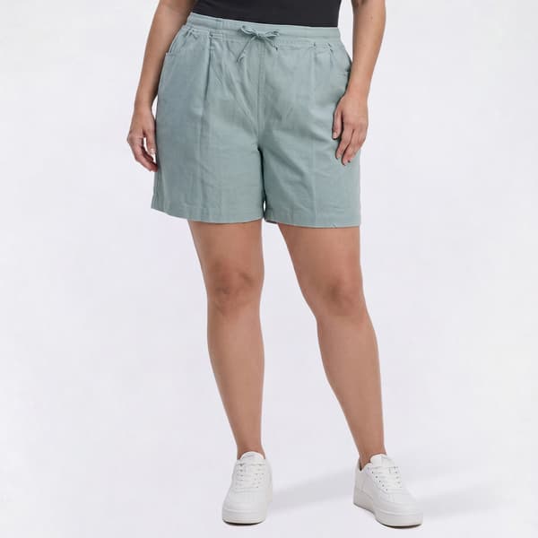 Plus Size Jordana Rose Ribbed Waist Bermuda Shorts