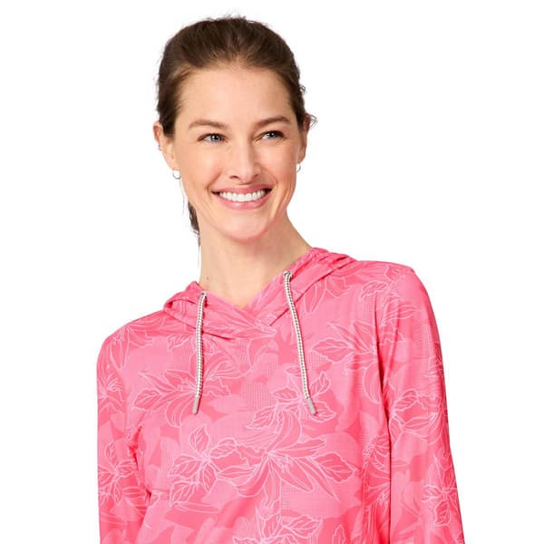 Womens Free Country Tropical Pullover Hooded Sunshirt