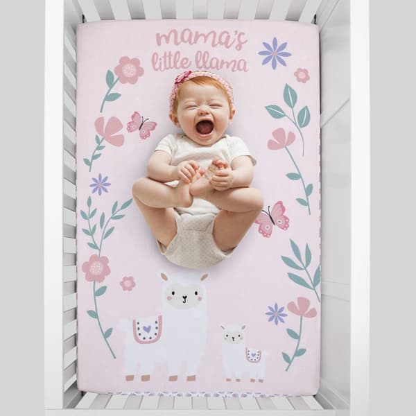 Little Love by NoJo Sweet Llamas Mini Crib Photo Sheet Boscov's
