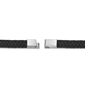 Mens Lynx Braided Leather & Black Ion Plated Curb Chain Bracelet - image 5