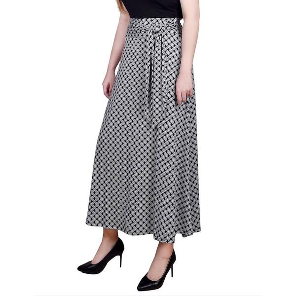 Womens NY Collection Pull On Geometric Maxi Skirt