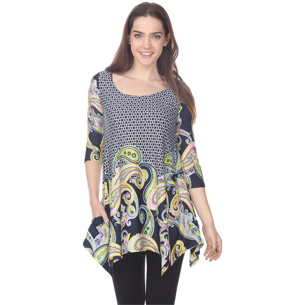 Womens White Mark Teagan Bold Print Tunic - image 