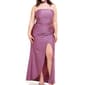 Juniors Plus Emerald Sundae Satin Strapless Ruched Sheath Dress - image 3