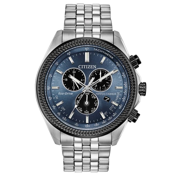 Mens Citizen&#40;R&#41; Classic Eco-Drive Blue Dial Chrono Watch-BL5568-54L - image 