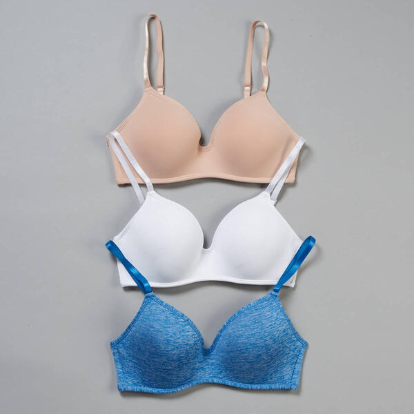 Womens Rene Rofe 3pk. Weekender Light Padded Bras B26009H3-HBWN - image 