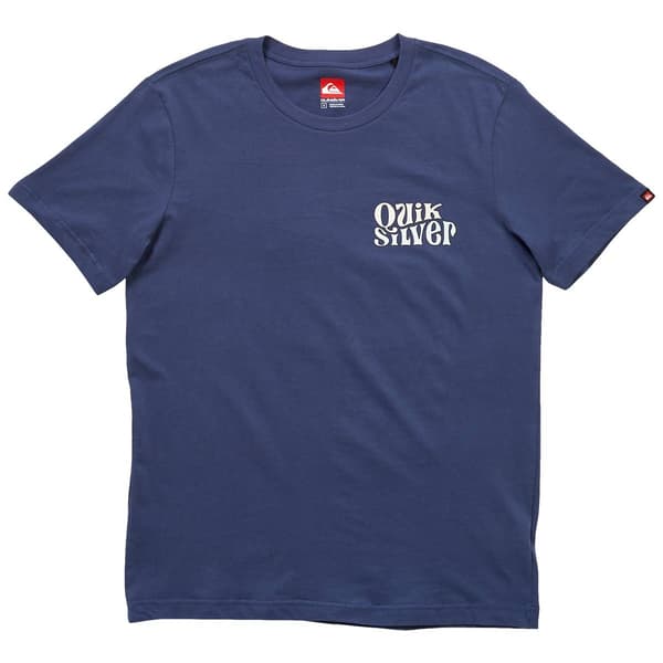 Young Mens Quicksilver Short Sleeve Palm Tree Graphic Tee