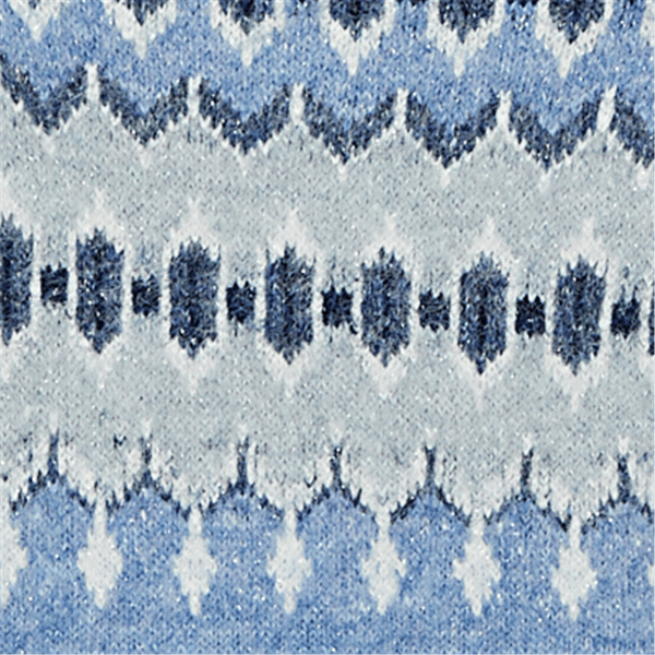 Petites Skye’s the Limit Icy Blue Sparkle Long Sleeve Cowl Neck