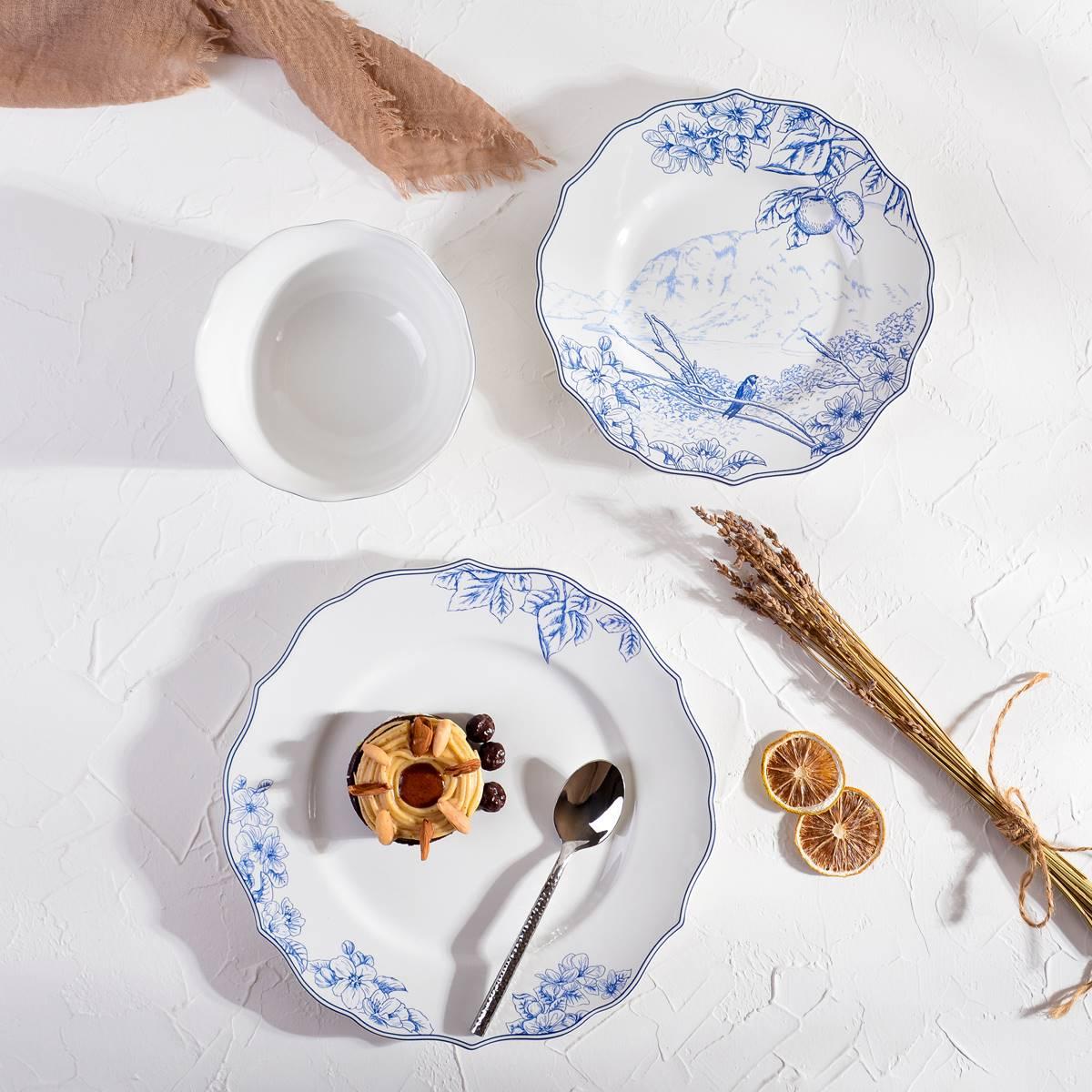 222 Fifth Eliza Hudson Valley Background 12pc. Dinnerware Set
