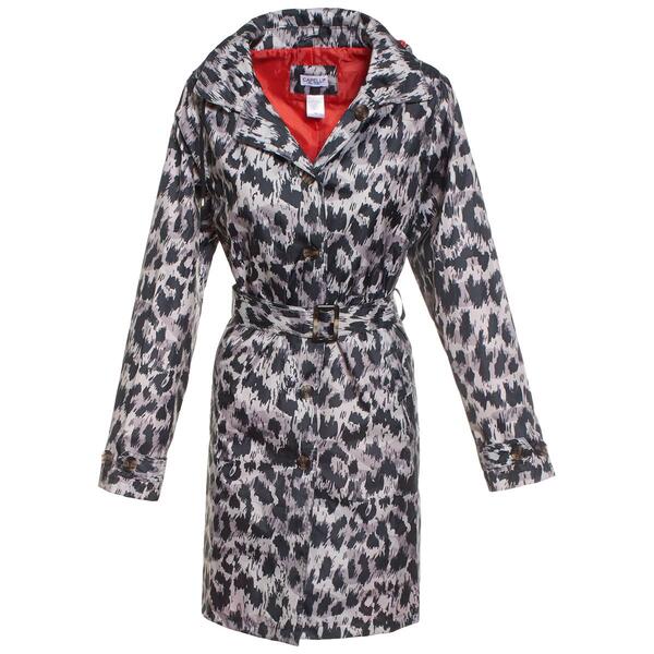 Womens Capelli New York Leopard Mid-Length Trench Coat - image 