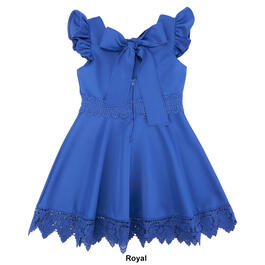 Girls (7-16) Rare Editions Solid Knit Ruffle Sleeve Skater Dress