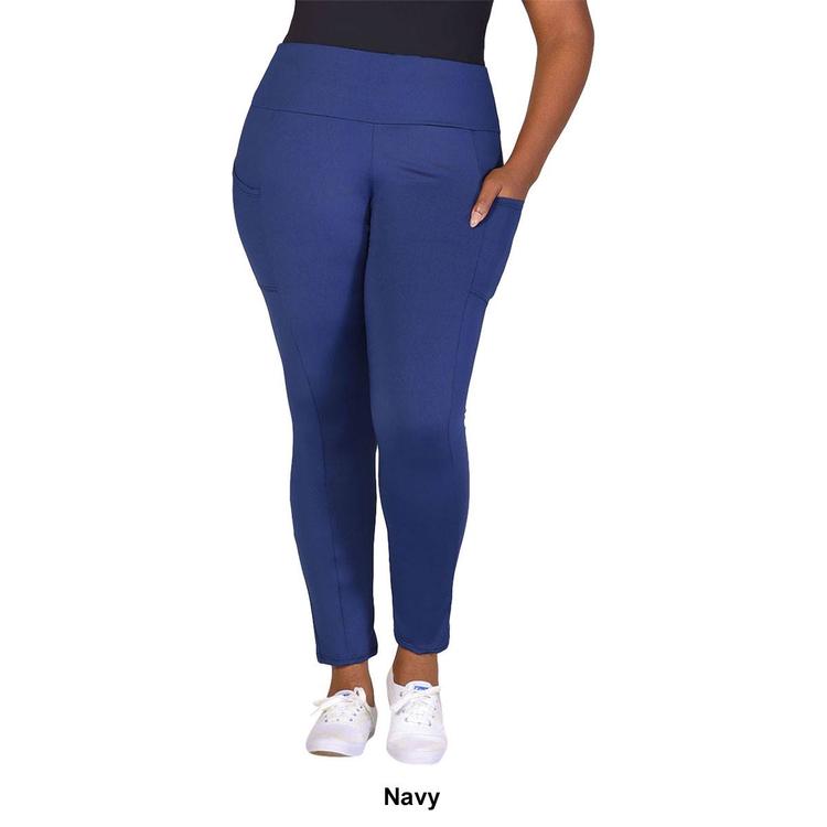 Plus Size 24/7 Comfort Apparel Side Pocket Yoga Leggings