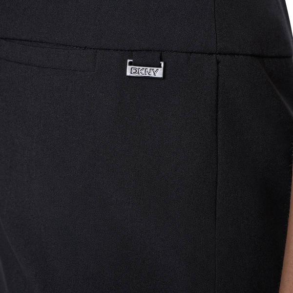 Womens DKNY Solid Pull On Slim Zip Back Pencil Skirt - Black