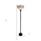 HomeRoots 62in. Torchiere Floor Lamp With Tiffany Glass Shade - image 4