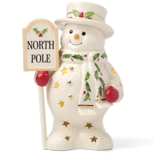 Lenox&#40;R&#41; Happy Holly Days Snowman Light Figurine - image 