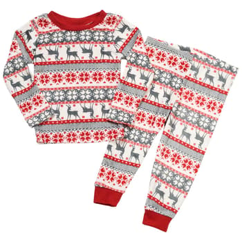 Kids PJ s Presents Holiday Fair Isle Jogger Pajama Set