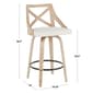 LumiSource Charlotte Farmhouse Swivel Counter Stools - Set of 2 - image 11