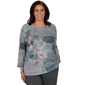 Plus Size Alfred Dunner Regent Street Ribbon Floral Blouse - image 1