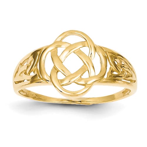 Gold Classics&#40;tm&#41; 14kt. Yellow Celtic Knot Ring - image 