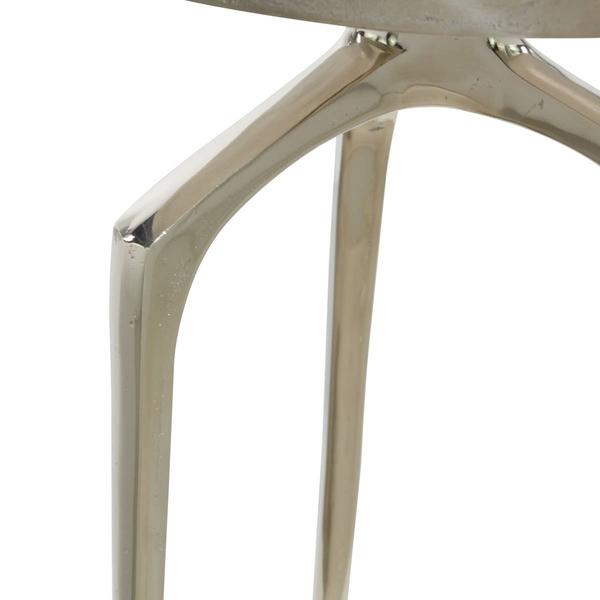 9th & Pike® Contemporary Silver Aluminum Raised Edge Accent Table