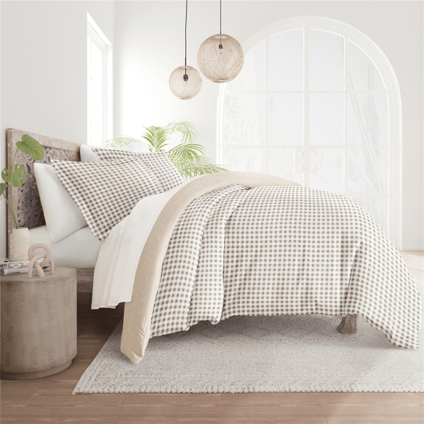Soft Essentials Ultra Soft Gingham Reversible Duvet Cover Set