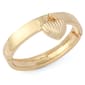 Steve Madden Gold Fluted Heart Charm Bangle Bracelet - image 2