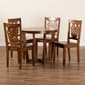 Baxton Studio Salida Walnut Brown Finished Wood 5pc. Dining Set - image 8