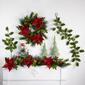 Northlight Seasonal 24in. Red Poinsettia Christmas Wreath - image 3