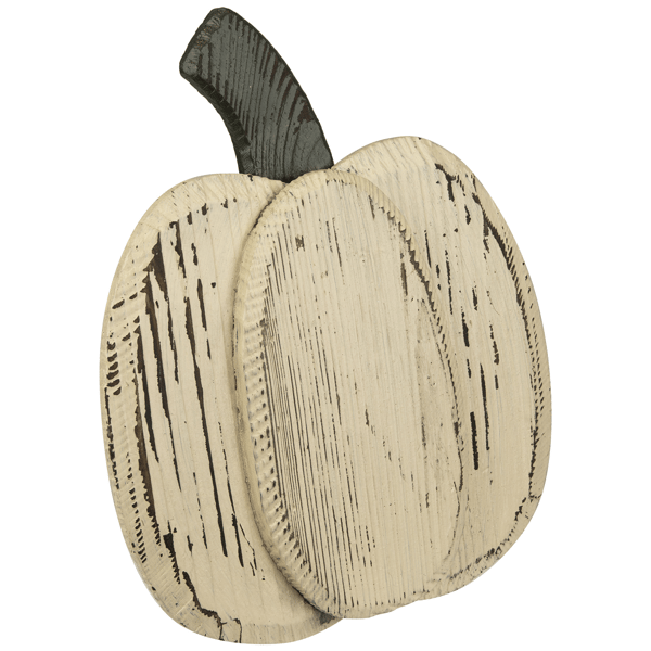 Northlight Small Wooden Fall Harvest Pumpkin with Stem - 10.5in.