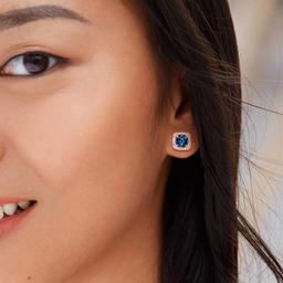 Sophia B London Blue Topaz & White Sapphire Stud Earrings